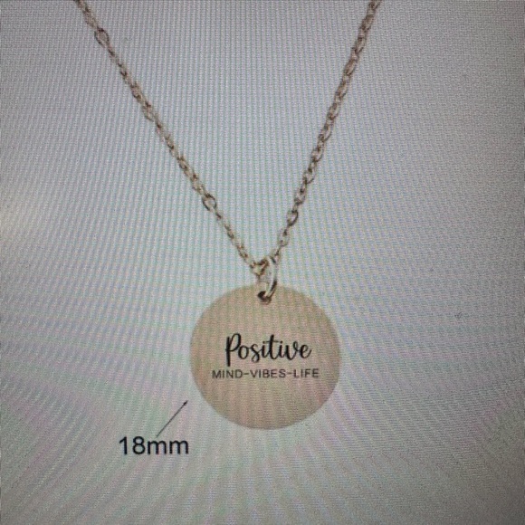 Faux Gold  Plated Positive Mind Vibes Life Adjustable Necklace - Picture 9 of 9